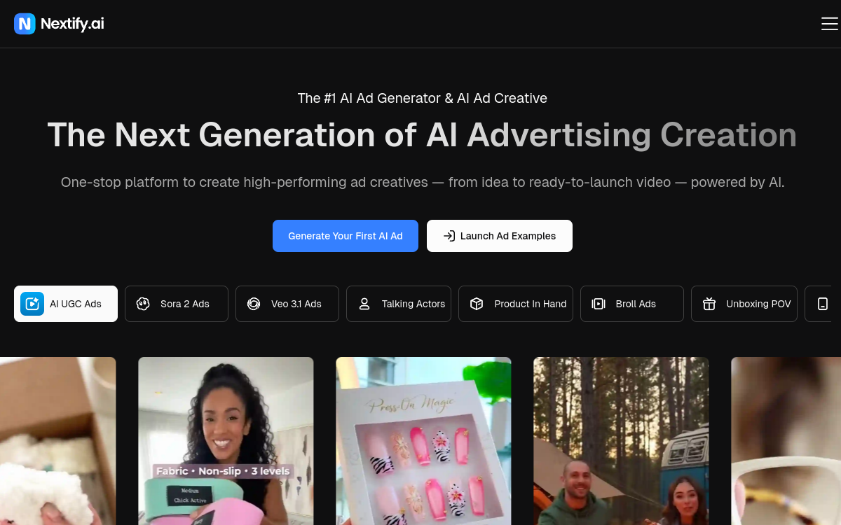 Screenshot di Nextify AI