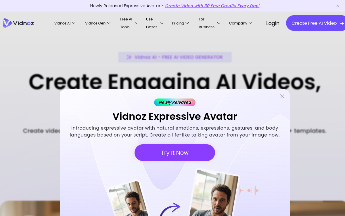 Screenshot di Vidnoz