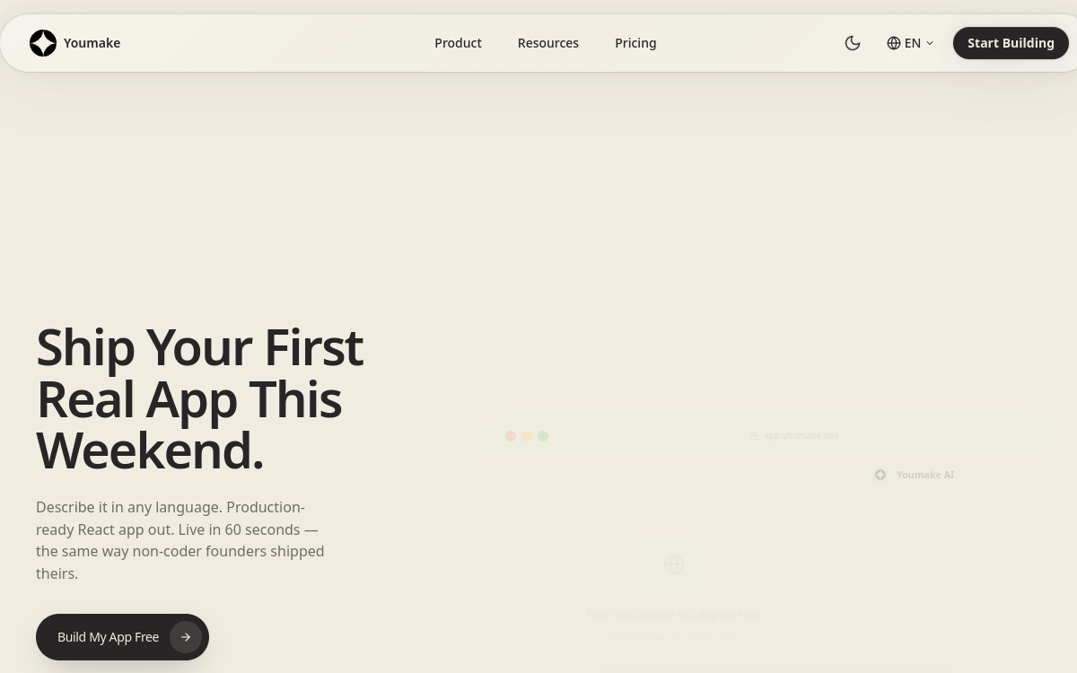 Screenshot di Youmake