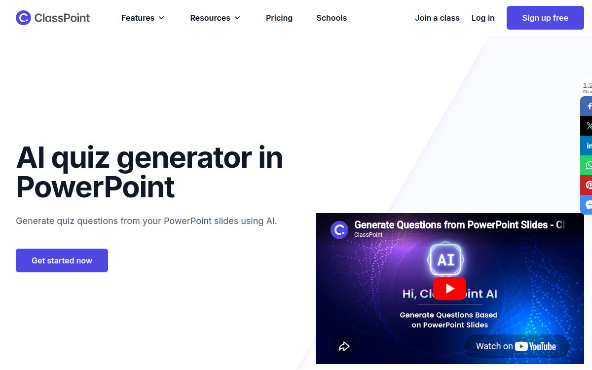 Screenshot di ClassPoint AI