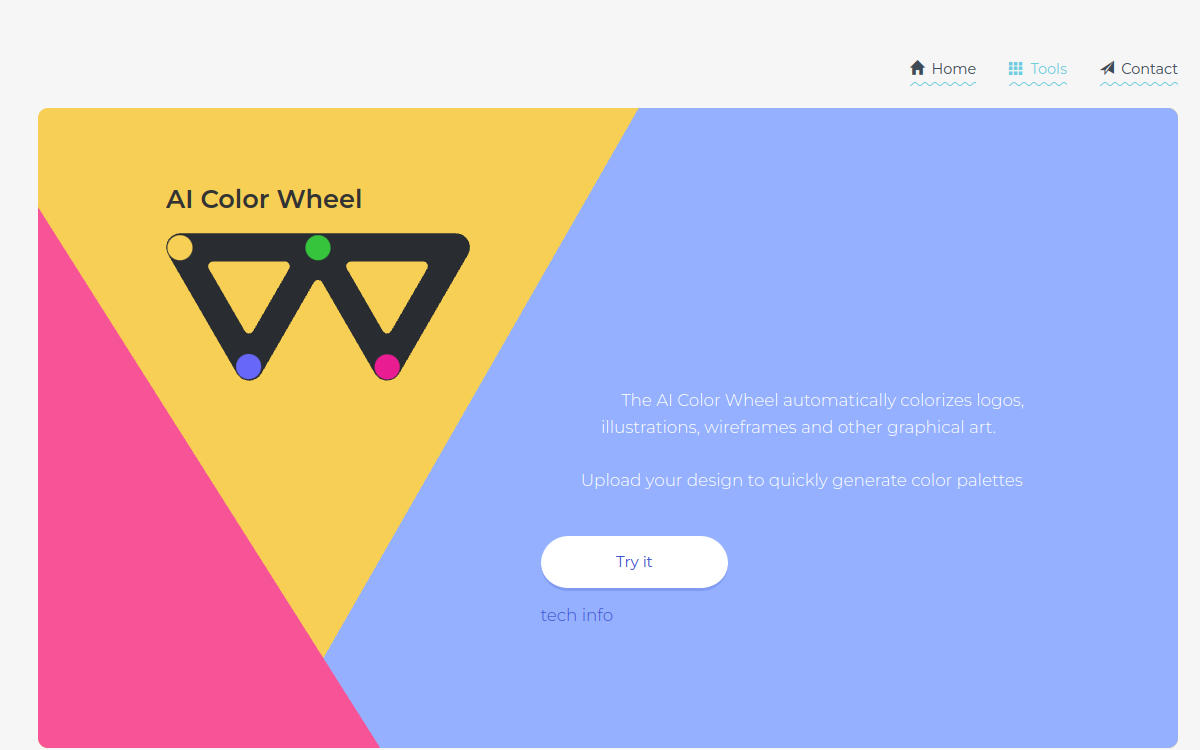 Screenshot di Brandmark AI Color Wheel