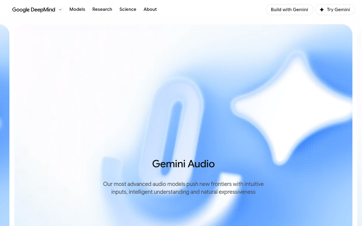 Screenshot di Gemini Audio