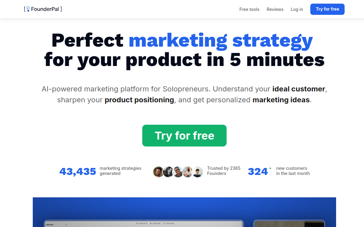 Screenshot di FounderPal