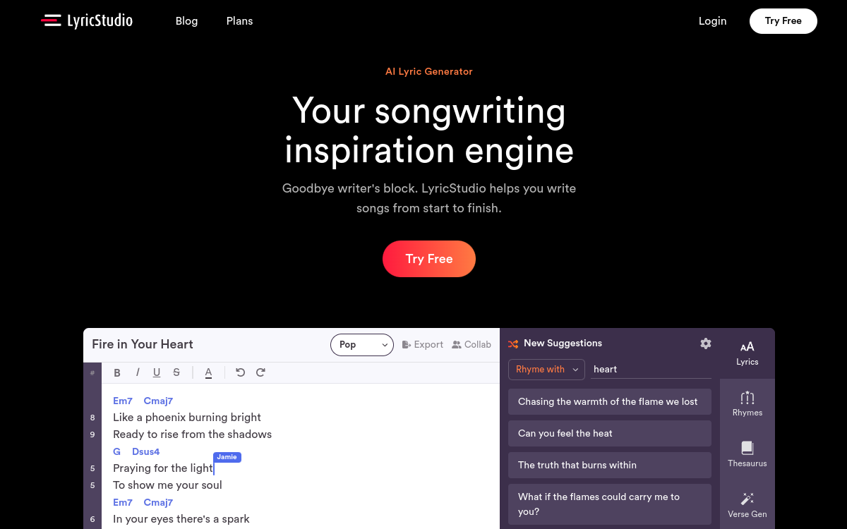 Screenshot di LyricStudio