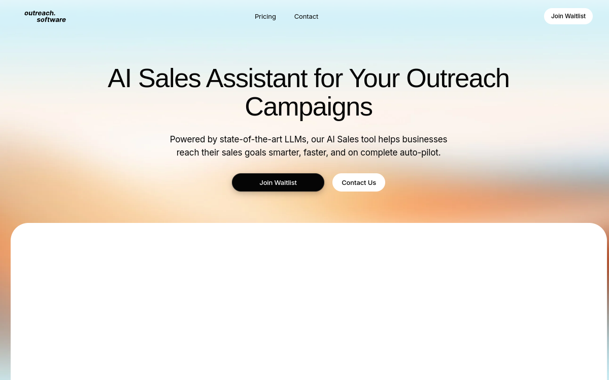 Screenshot di Outreach.software