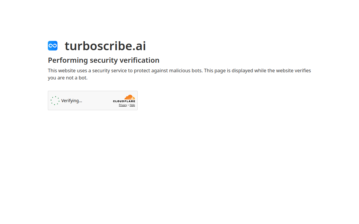Screenshot di TurboScribe