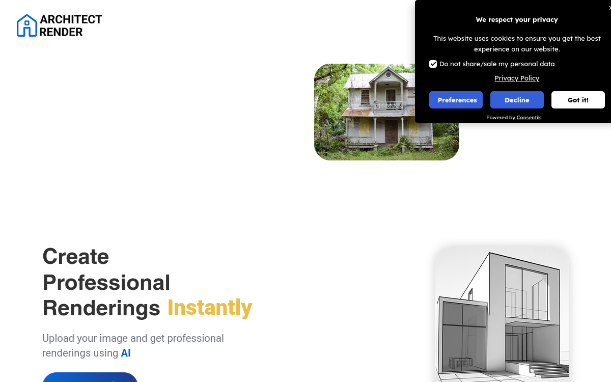 Screenshot di Architect Render