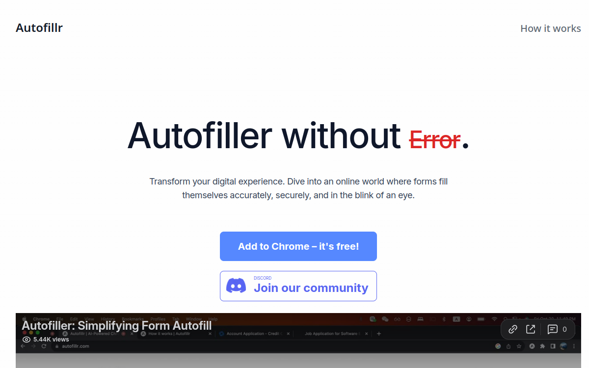 Screenshot di Autofillr