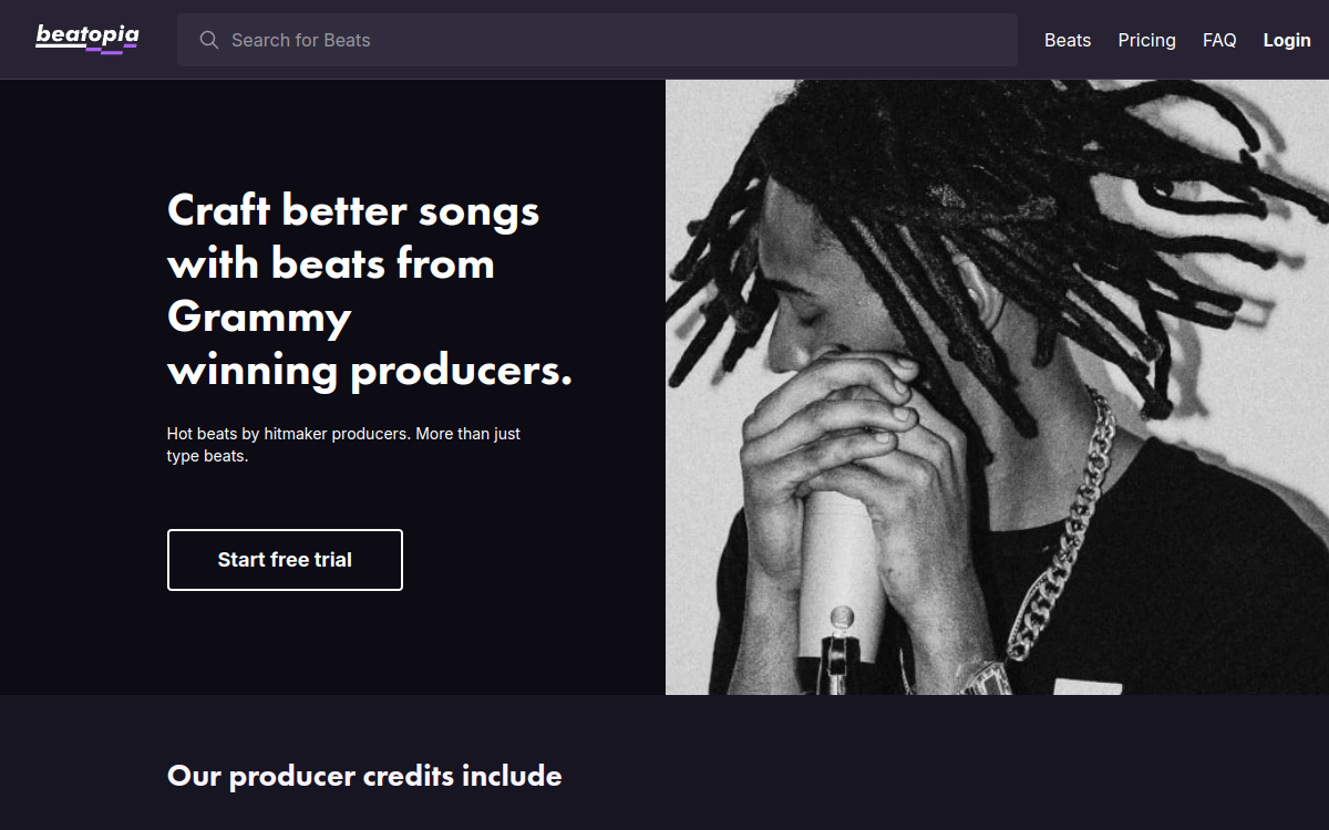 Screenshot di Beatopia AI Lyrics Generator