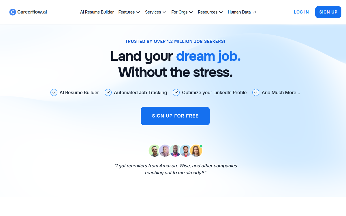 Screenshot di Careerflow