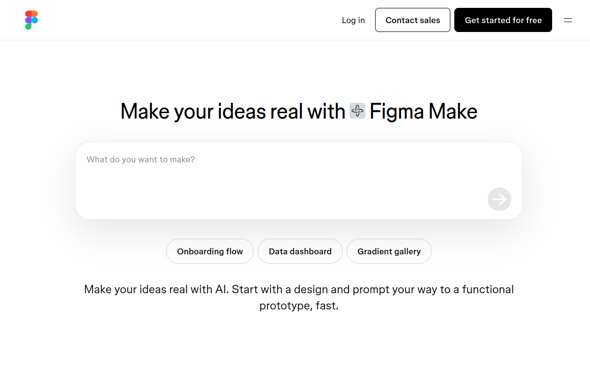 Screenshot di Figma Make