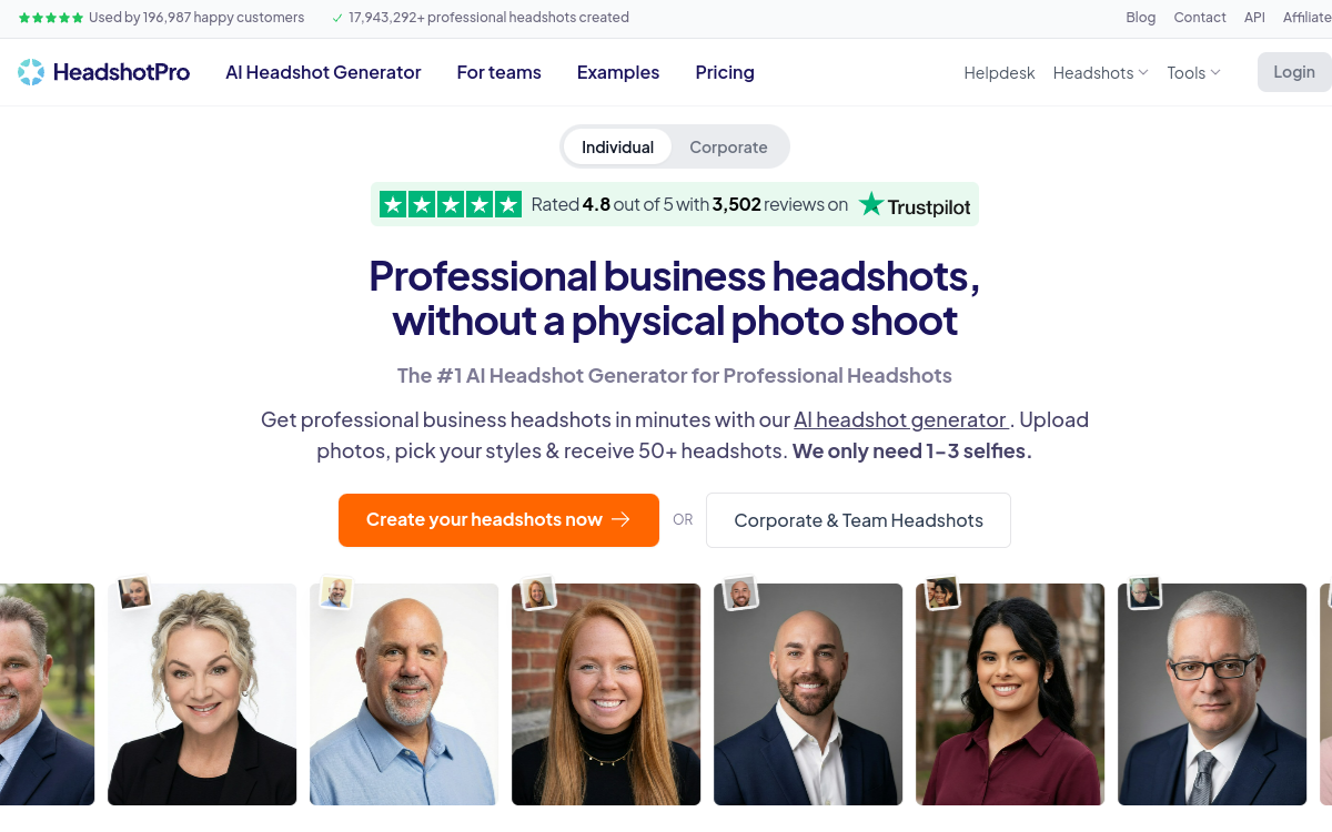 Screenshot di HeadshotPro