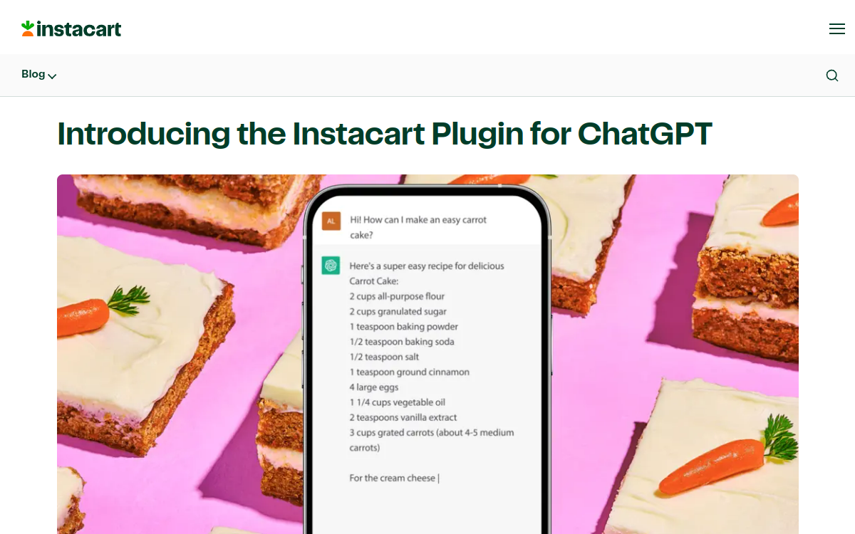Screenshot di Instacart Ask Instacart