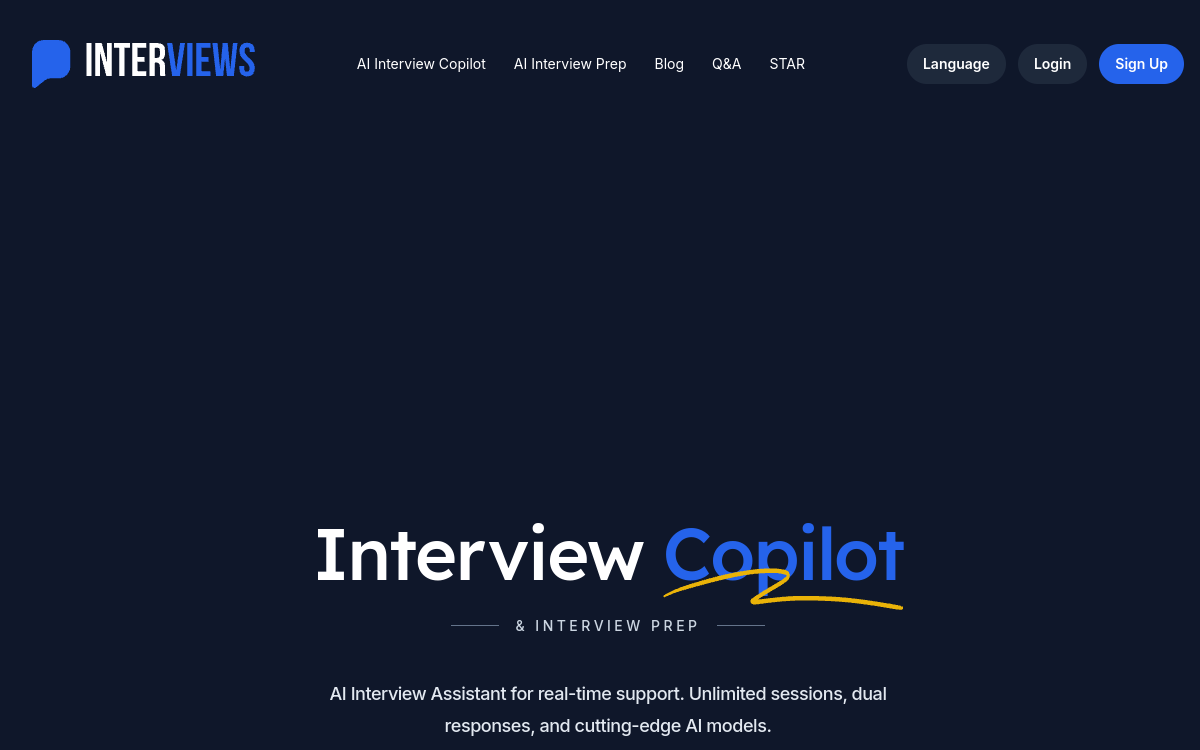 Screenshot di Interviews.chat