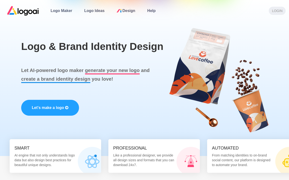 Screenshot di LogoAI