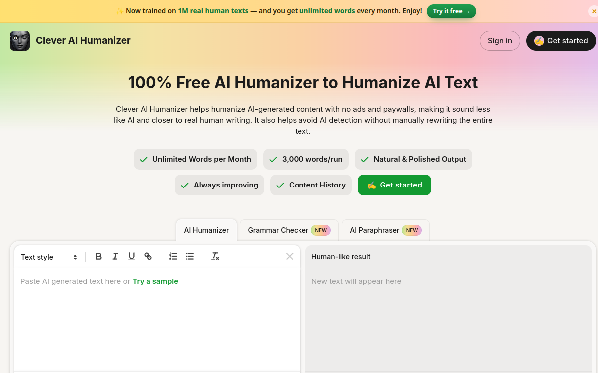 Screenshot di AI Humanizer