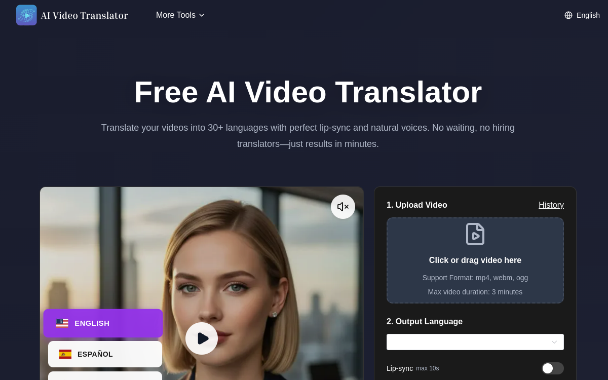 Screenshot di AI Video Translator