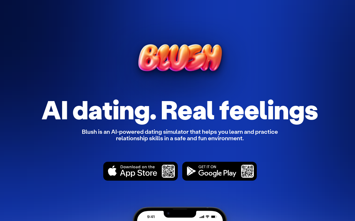 Screenshot di Blush AI