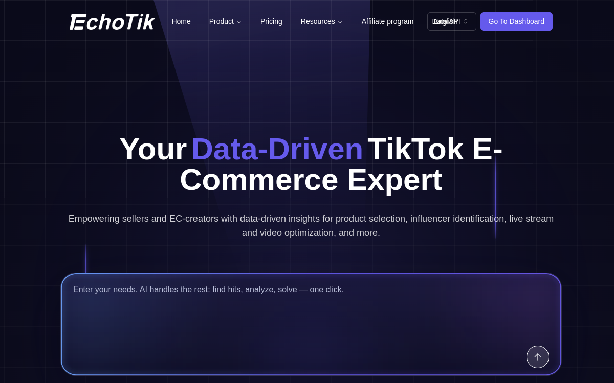 Screenshot di EchoTik