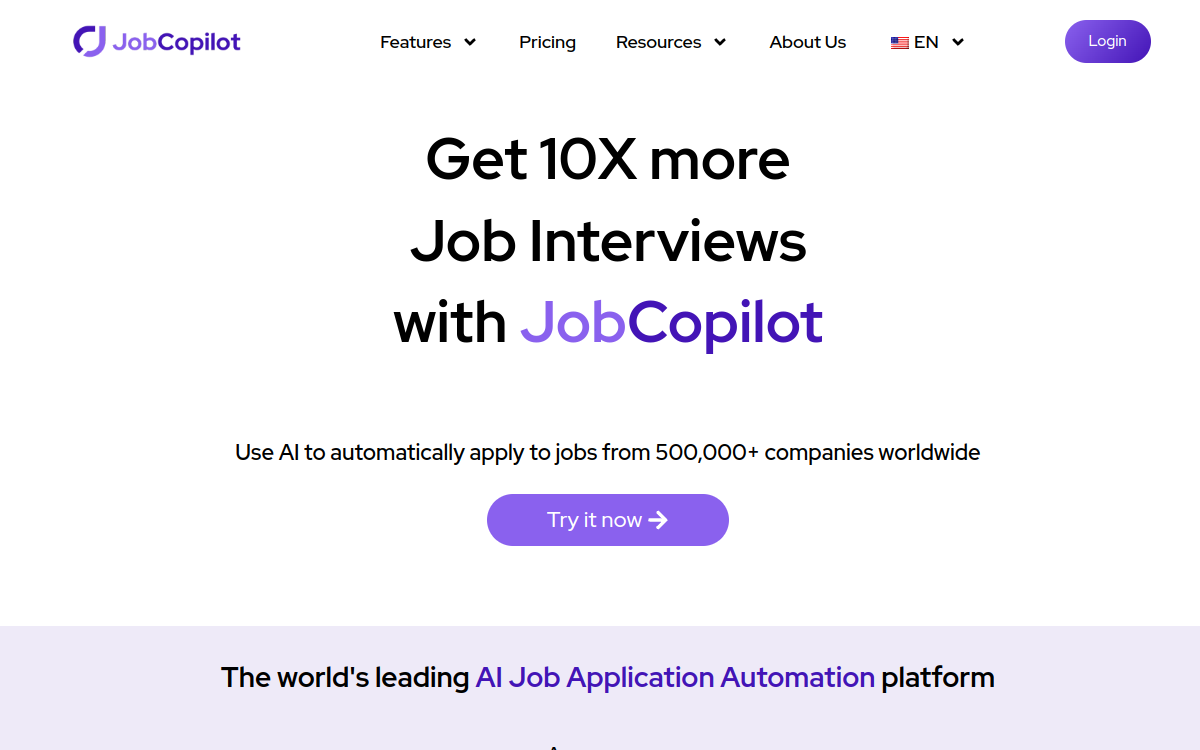 Screenshot di JobCopilot