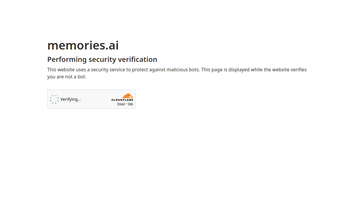 Screenshot di Memories.ai