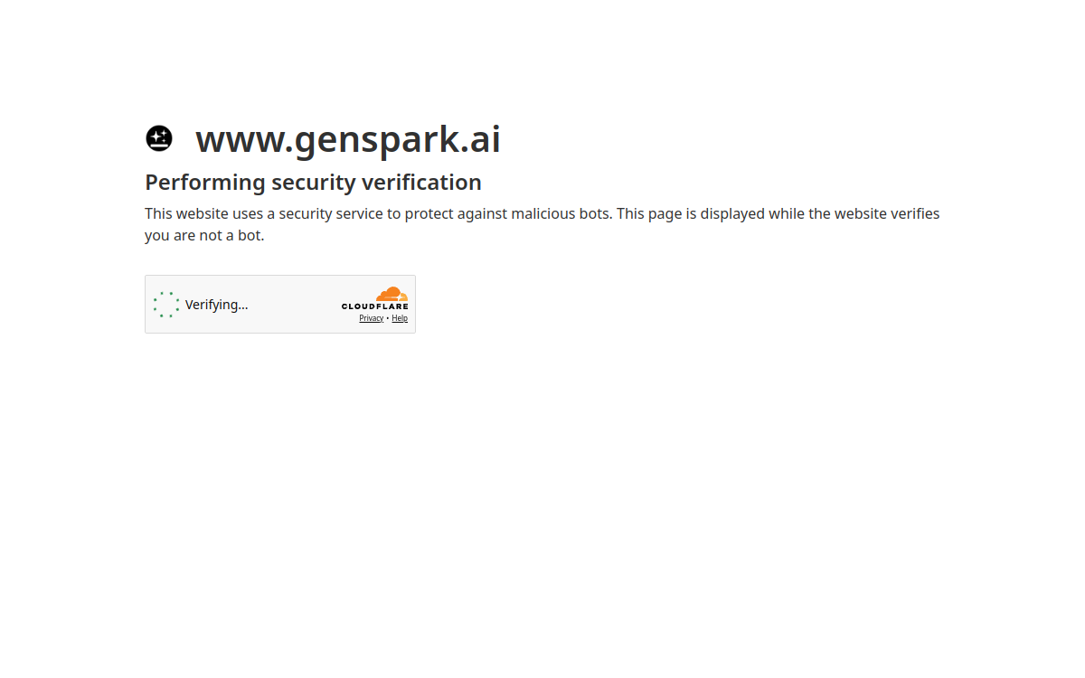 Screenshot di Genspark