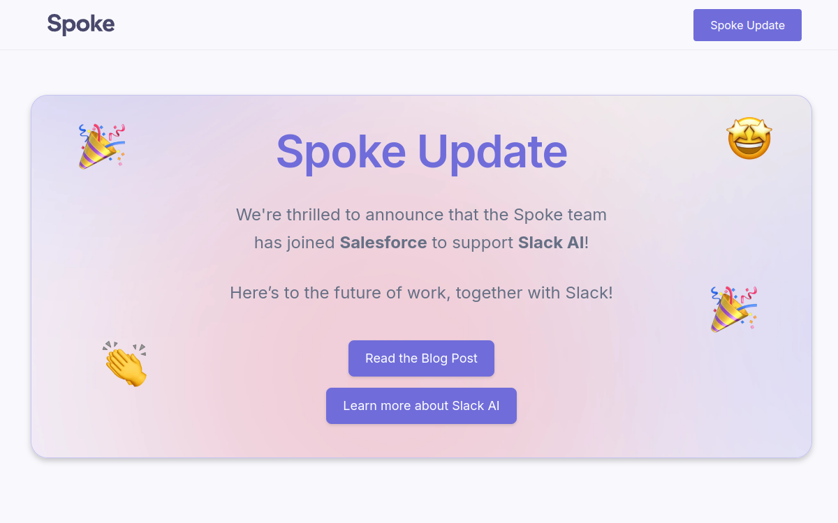Screenshot di Spoke AI