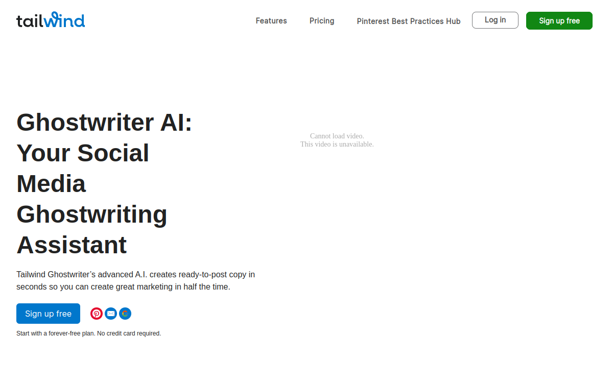 Screenshot di Tailwind Ghostwriter