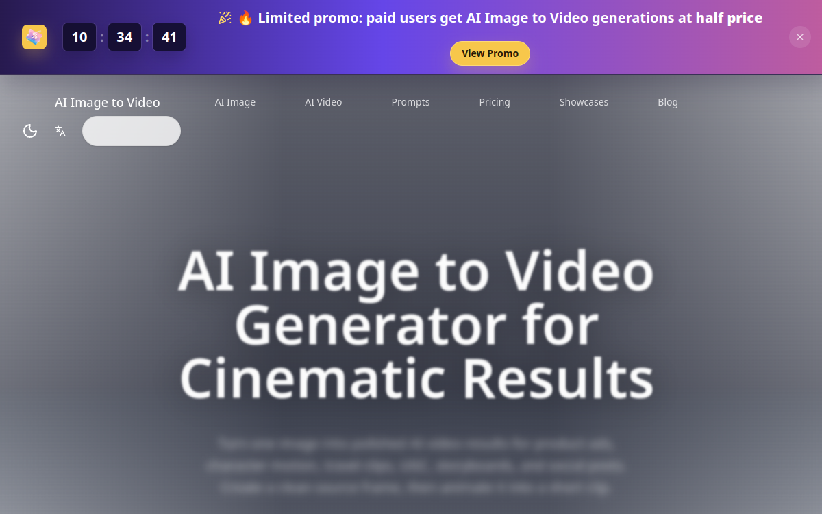 Screenshot di AI Image to Video