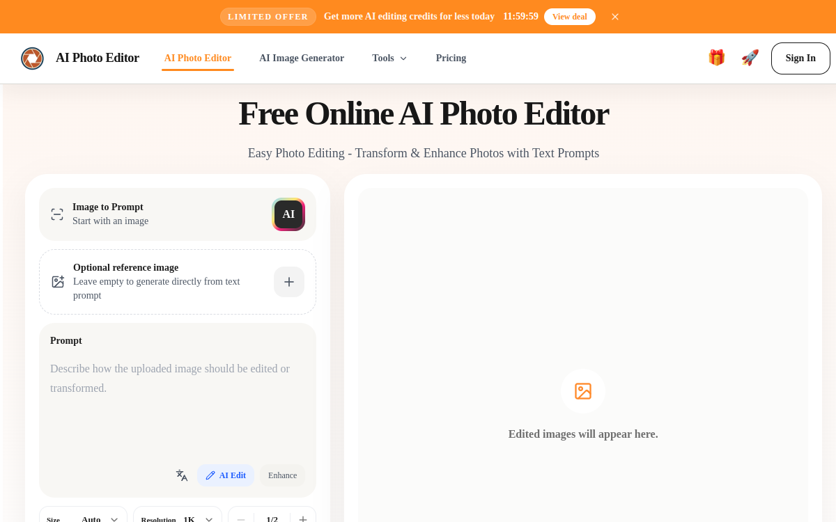 Screenshot di AI Photo Editor