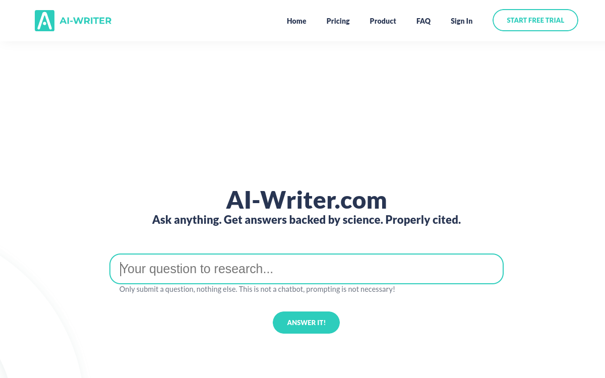 Screenshot di AI-Writer