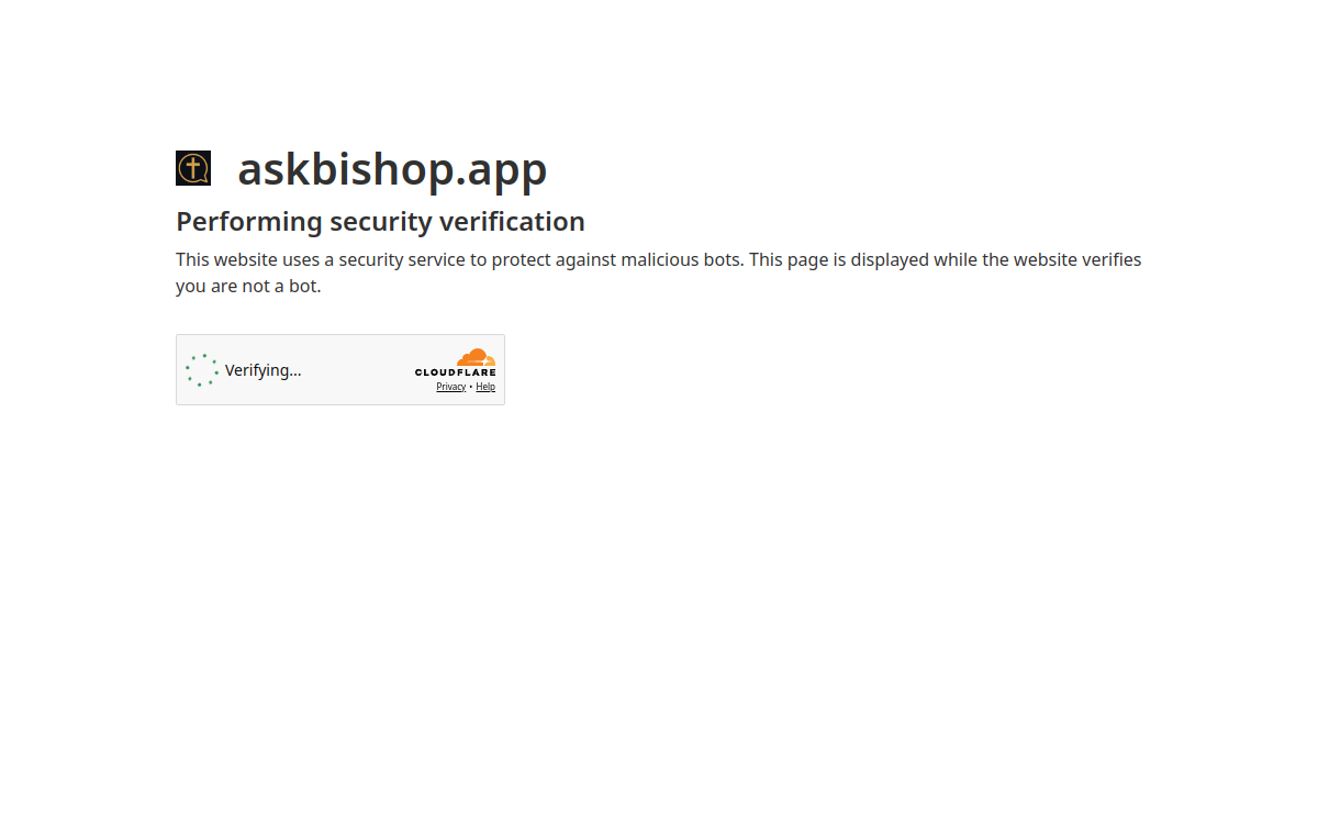 Screenshot di Ask Bishop