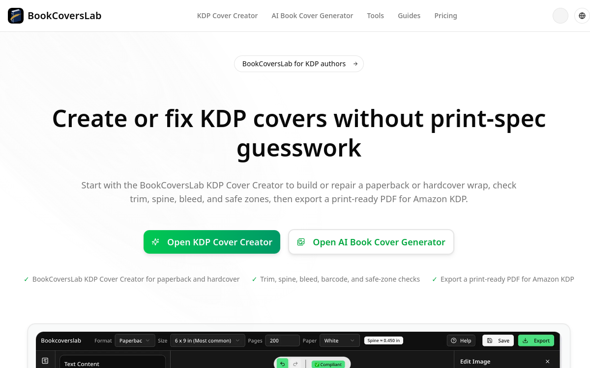 Screenshot di BookCoversLab