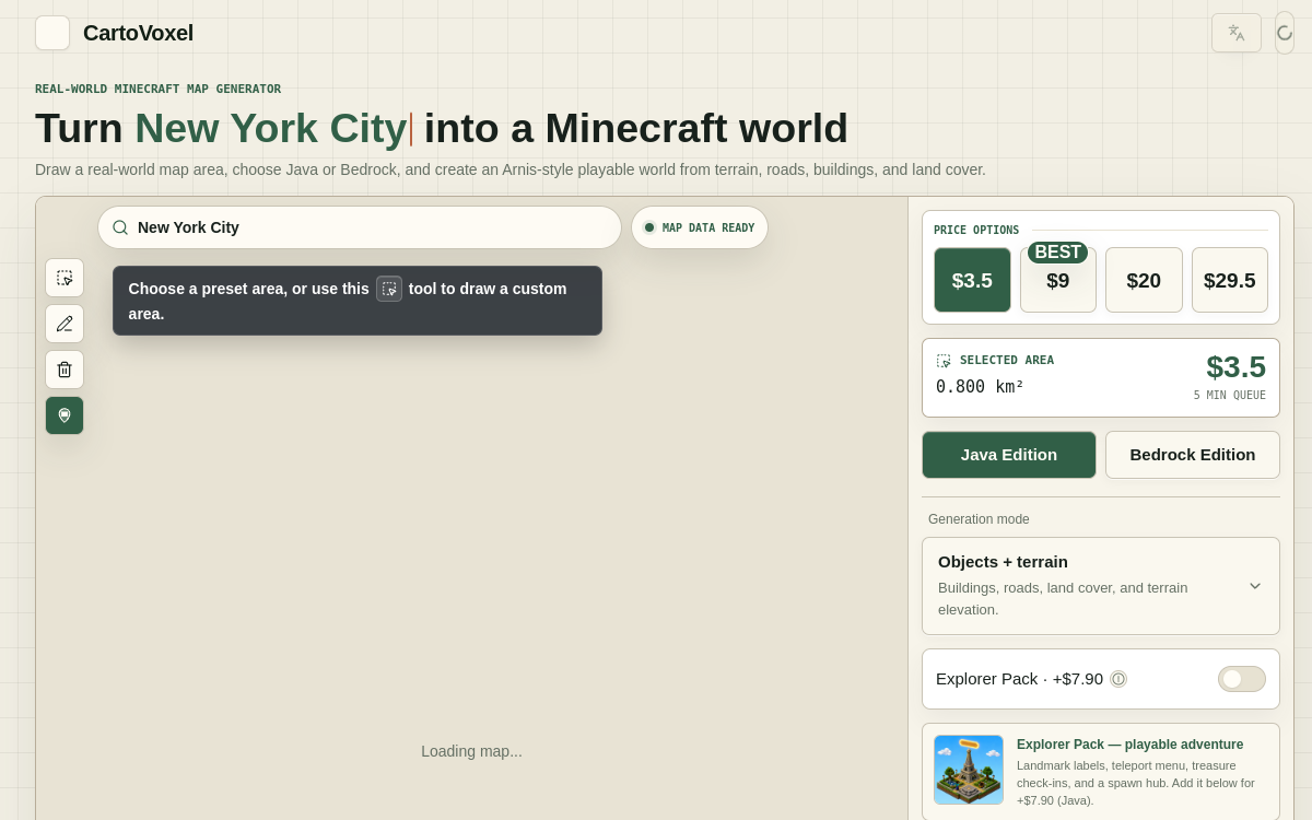 Screenshot di CartoVoxel