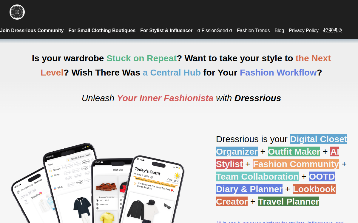 Screenshot di Dressrious