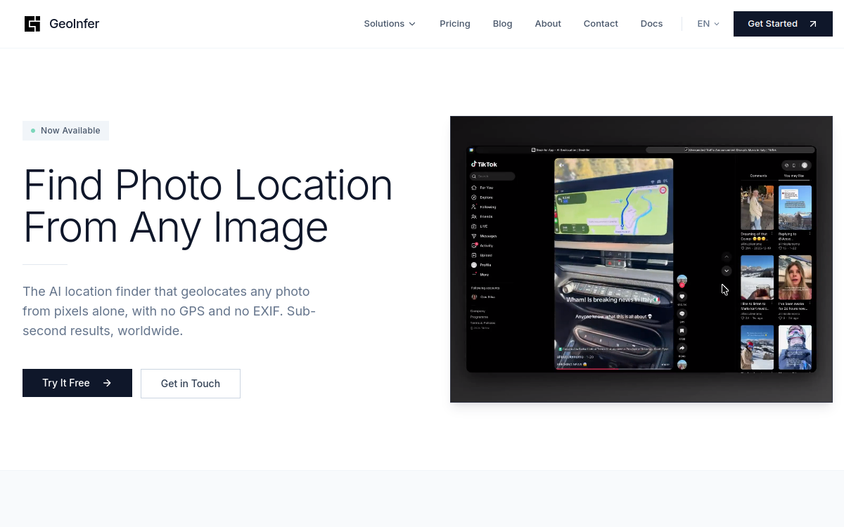 Screenshot di GeoInfer