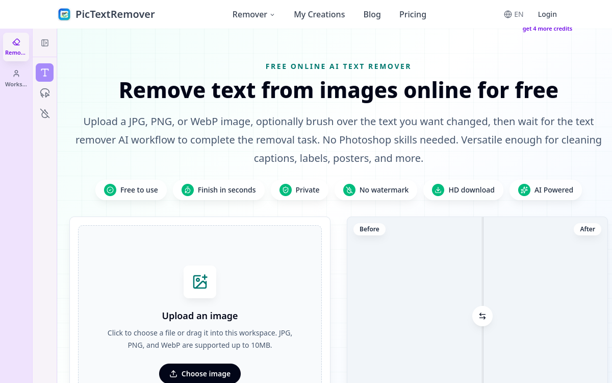 Screenshot di PicTextRemover
