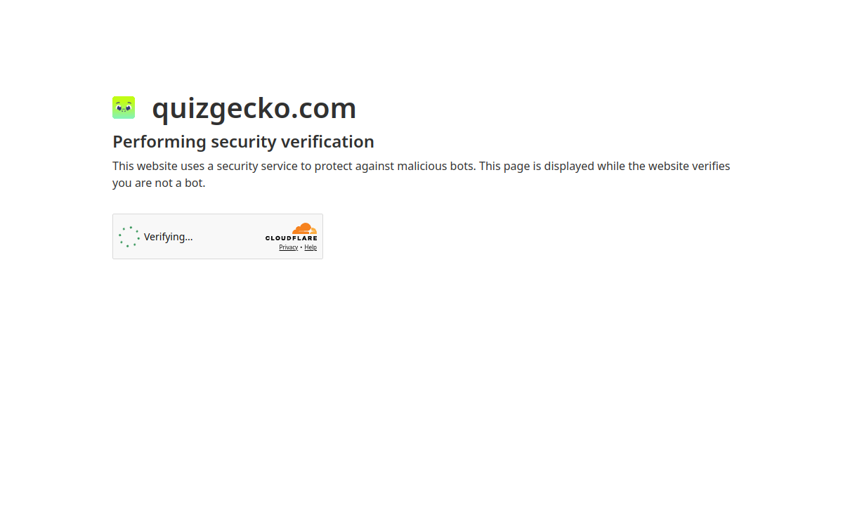 Screenshot di Quizgecko