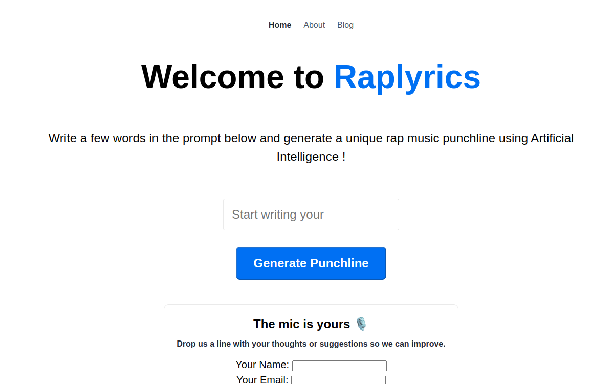 Screenshot di RapLyrics