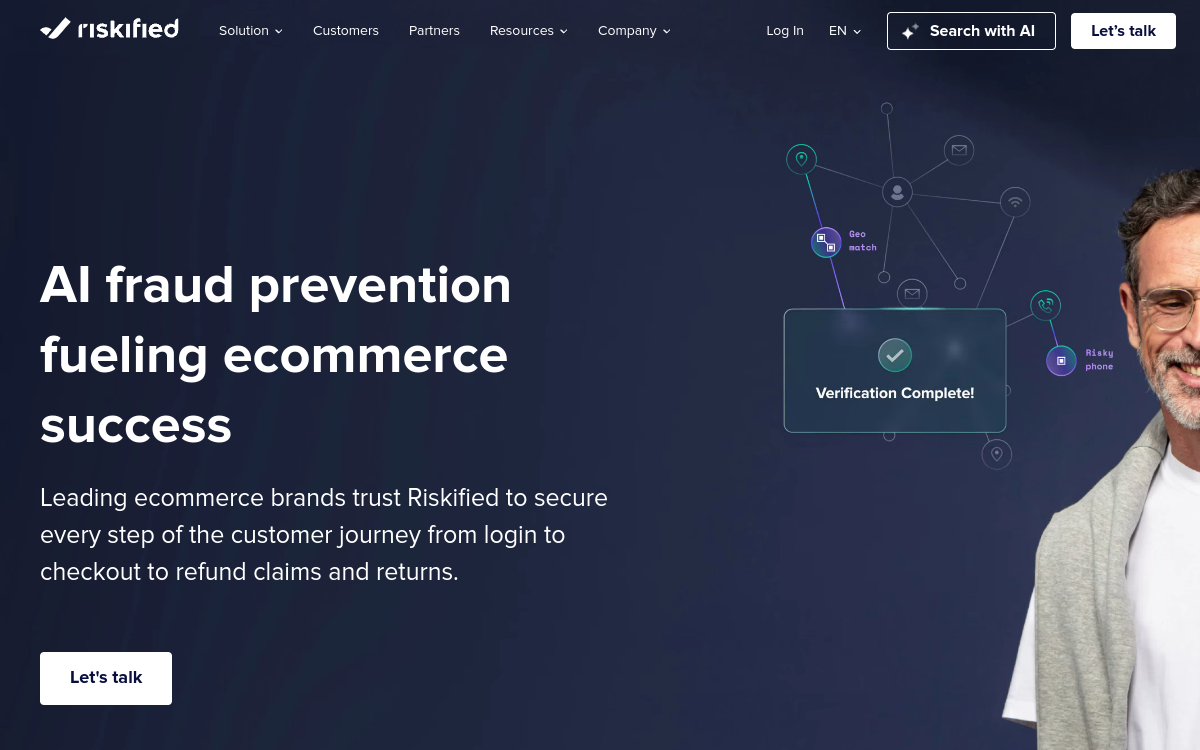 Screenshot di Riskified