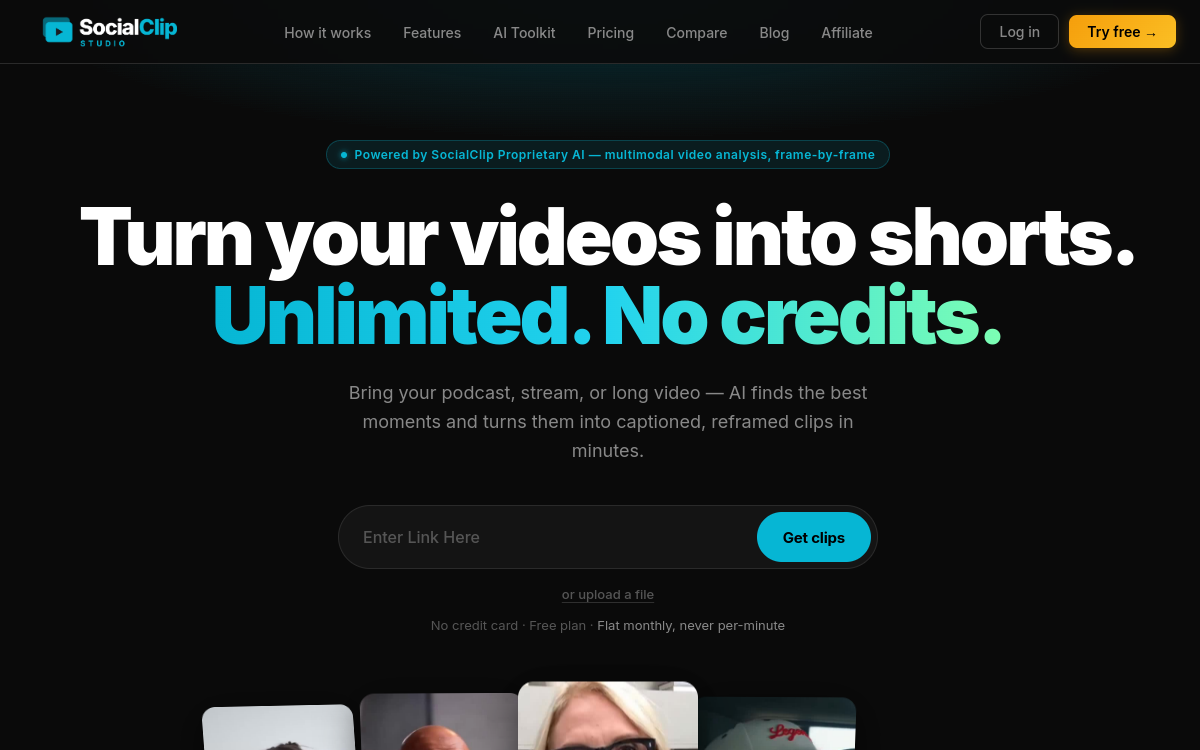 Screenshot di SocialClip Studio