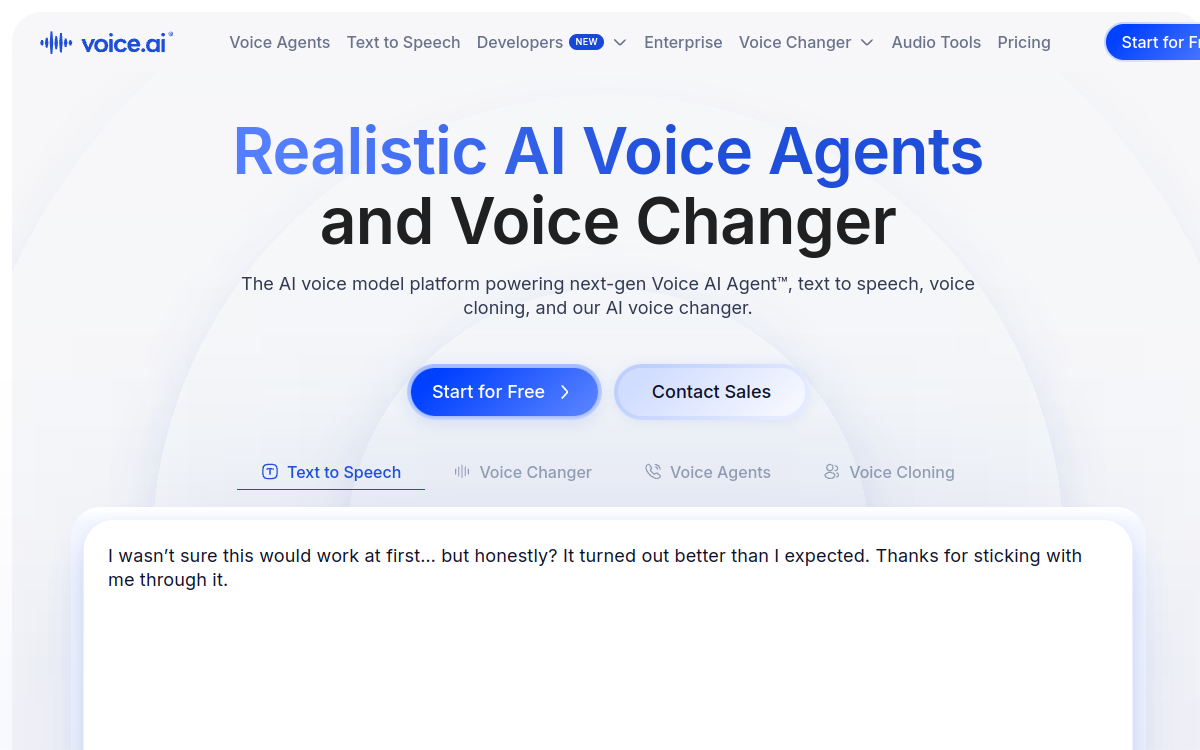 Screenshot di Voice.ai