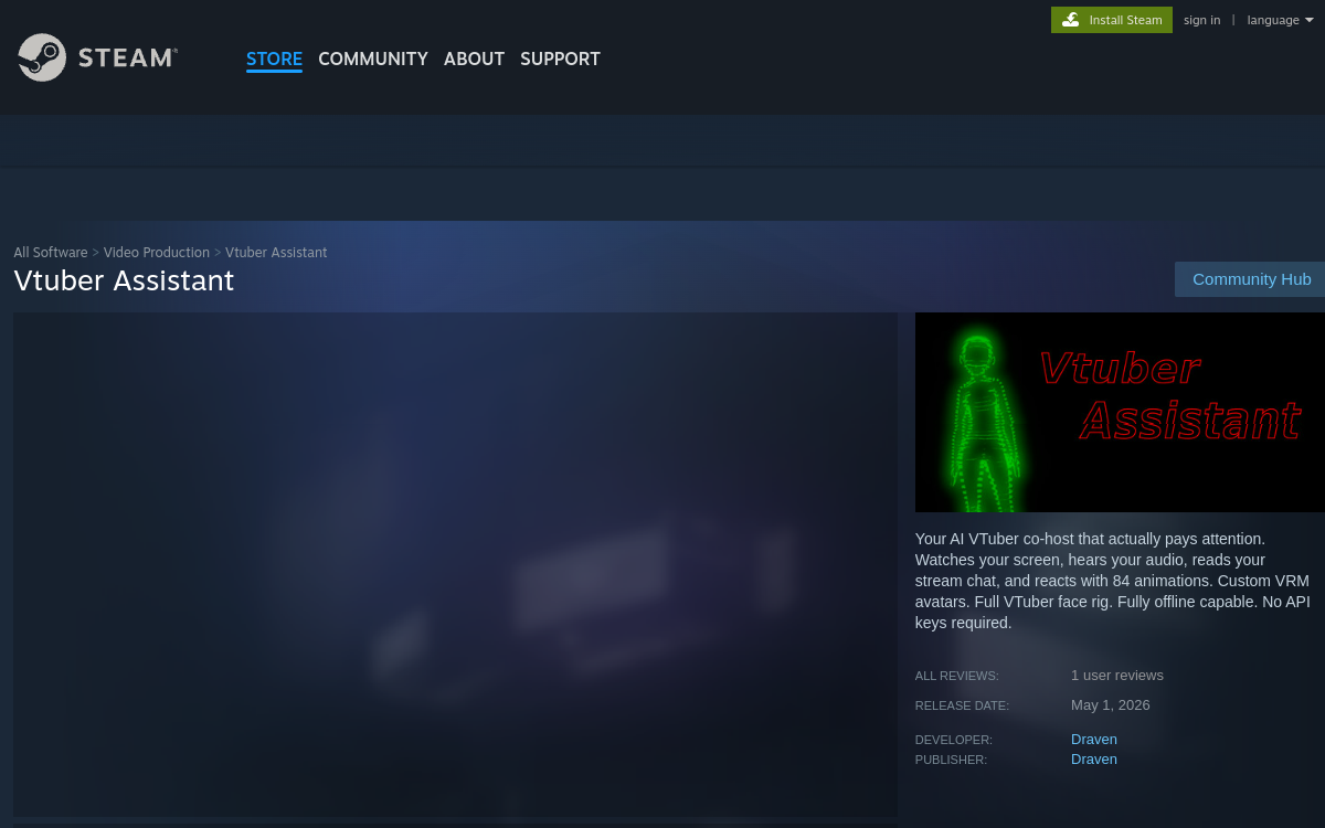 Screenshot di Vtuber Assistant