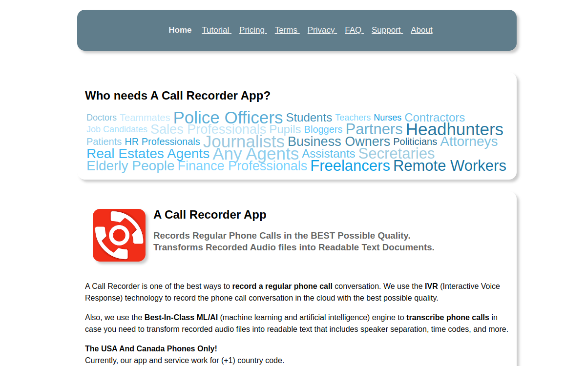 Screenshot di Acallrecorder