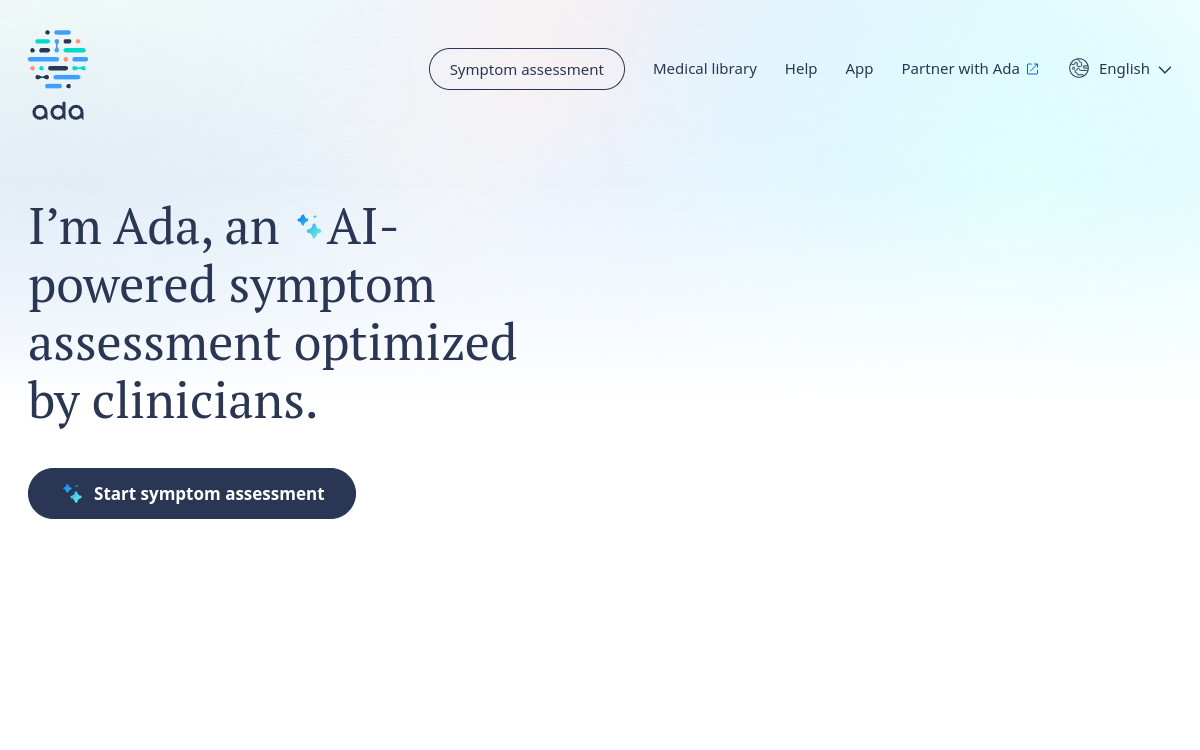 Screenshot di Ada Health