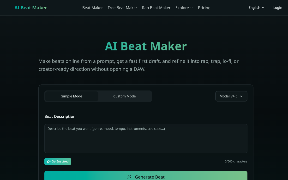 Screenshot di AI Beat Maker