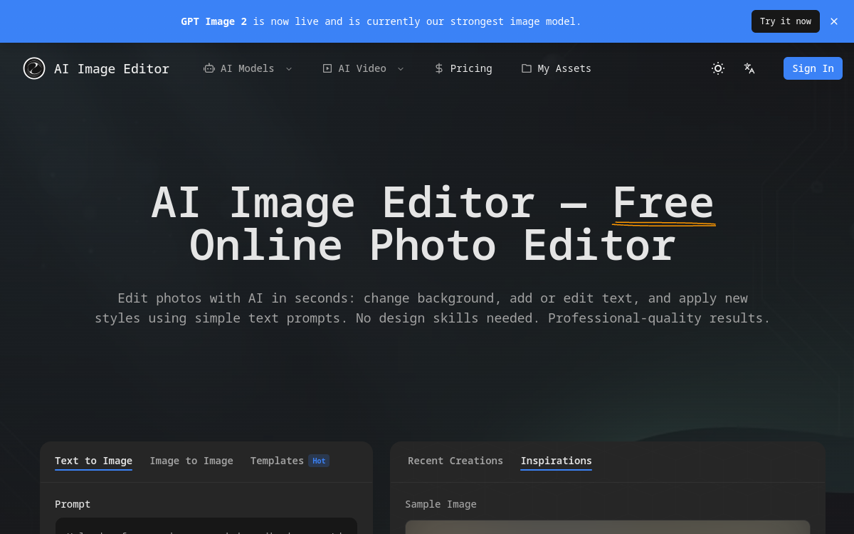 Screenshot di AI Image Edit