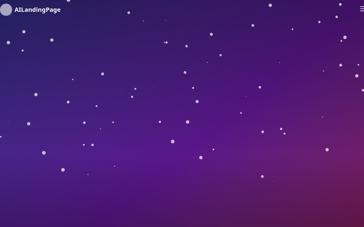 Screenshot di AI Landing Page
