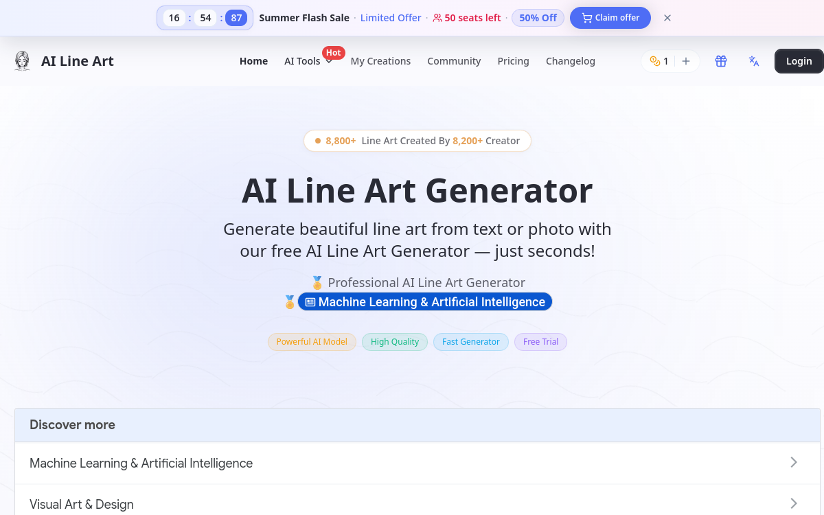 Screenshot di AI Line Art