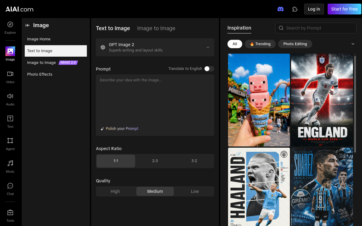 Screenshot di AIAI Text-to-Image Generator